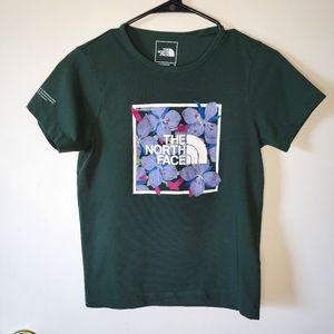 North face green t shirt